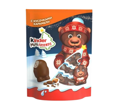 Конфеты Kinder Mini Friends с кусочками карамели 122гр - фото 31726