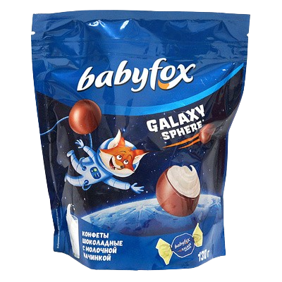 Конфеты Babyfox Galaxy sphere шоколадные с молочной начинкой 130гр - фото 31739