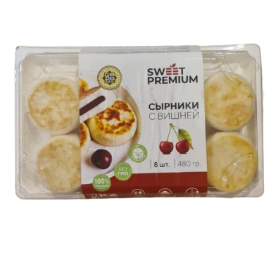 Сырники Sweet Premium с вишней 8шт 480гр - фото 31742