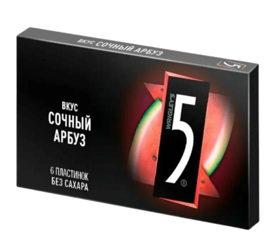 Жевательная резинка Five сочный арбуз 15,6гр - фото 31753