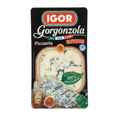 Сыр Igor Горгонзола Пиканте мягкий с голубой плесенью 48% 150гр - фото 31934