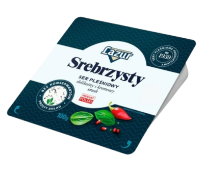 Сыр Lazur серебристый полутвердый с голубой плесенью 100гр - фото 31936