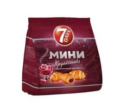 Круассаны мини 7DAYS Черешневый дессерт 265гр  - фото 32020