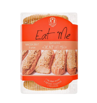 Пирожное Эклер Eat Me с масляно-ванильным кремом 250гр - фото 32376