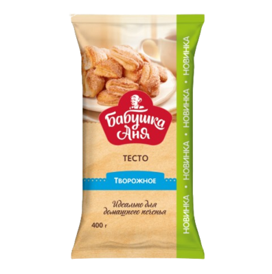 Тесто Бабушка Аня творожное 450гр - фото 32383