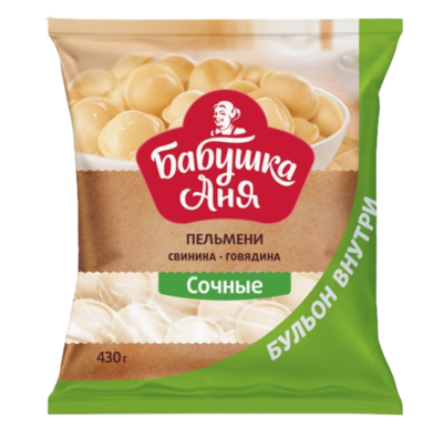 Пельмени Бабушка Аня Сочные свино-говяжьи 430гр - фото 32386