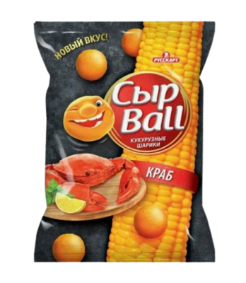 Кукурузные шарики "СырBall" со вкусом краба 140 гр - фото 32632