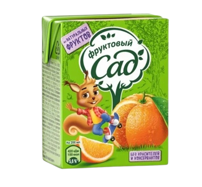 Сок Фруктовый сад Апельсин Манго Мандарин 0,2л - фото 32698