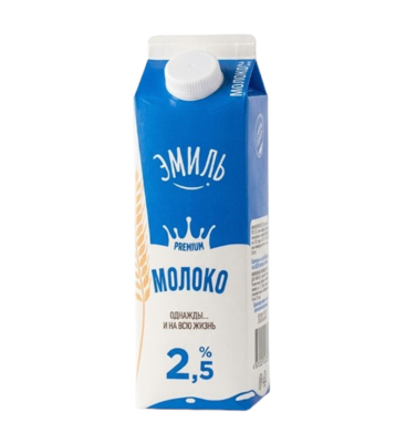 Молоко Эмиль 2,5% т/пак 900мл - фото 32765