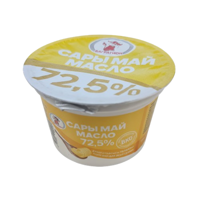 Масло Багратион Крестьянское сладко-сливочное 72.5% п/стакан 200гр - фото 32792