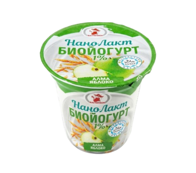 Биойогурт Нанолакт яблоко 1% 130гр - фото 32878