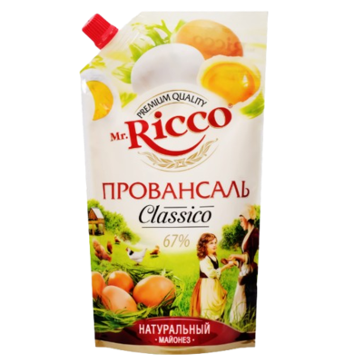 Майонез Mr Ricco Провансаль дой-пак 67% 400мл  - фото 32899