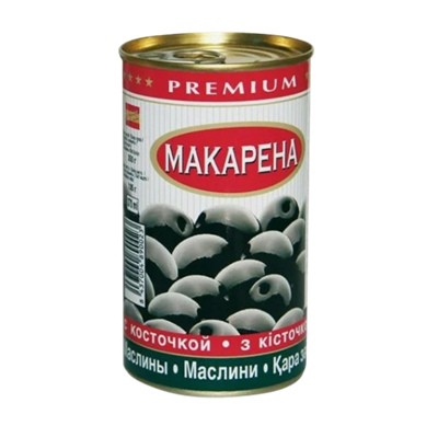 Оливки Makarena Premium  черн. с кост 370 мл - фото 32952