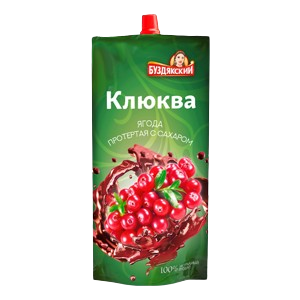 Клюква Буздякский протертая с сахаром дой-пак 280гр - фото 33021