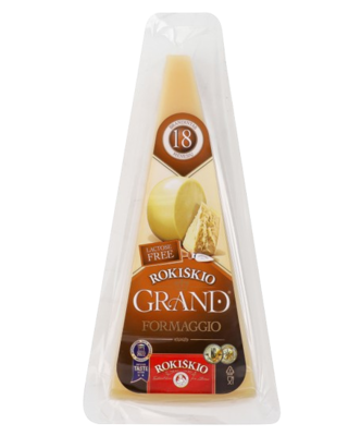 Сыр Rokiskio Grand твердый 37% 18 мес 180гр - фото 33444