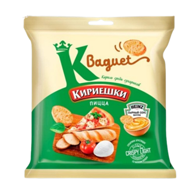 Кириешки Baguet пицца+сырный соус  45 гр. - фото 33544