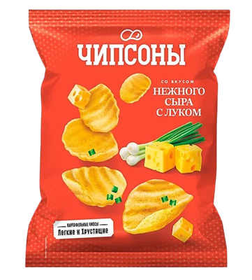 Чипсы "Чипсоны" Нежный сыр с луком 40гр - фото 33740