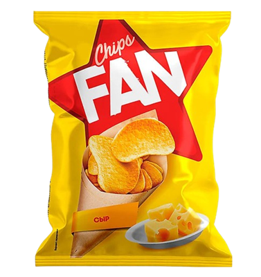 Чипсы "FAN" Сыр 120гр - фото 33765