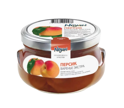 Варенье НОЯН из персика 450гр - фото 33869