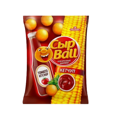 Кукурузные шарики "СырBall" со вкусом кетчупа 140гр - фото 33903