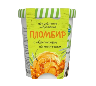 Мороженое Купино пломбир с облепиховым наполнителем в ведерке 270гр - фото 33915