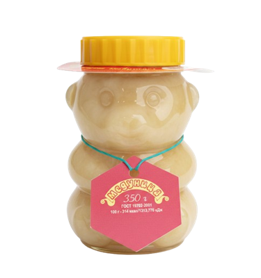 Мёд-крем алтайский цветочный п/ст Мишки 350гр  - фото 34188