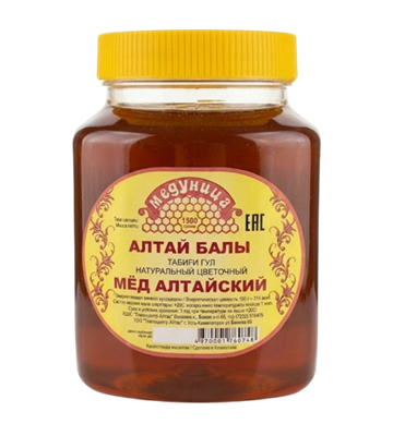 Мёд алтайский цветочный п/ст 1,5 кг  - фото 34196