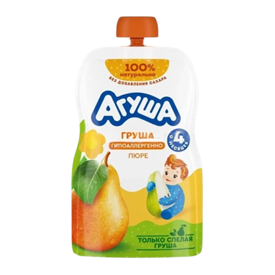 Пюре Агуша груша 90гр - фото 34236