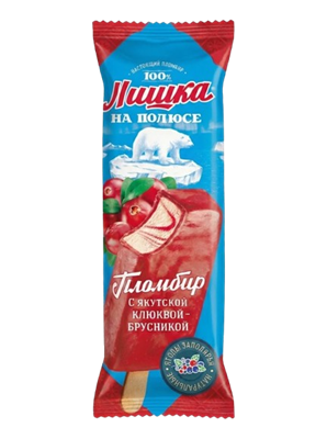 Мороженое Мишка на полюсе Эскимо Якутская Брусника Клюква 75гр - фото 34293