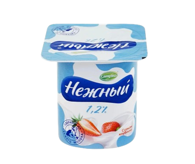 Campina Нежный 100гр жир 1,2% Клубника - фото 34392