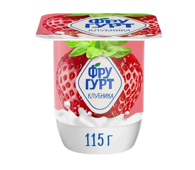 Йогурт Фругурт 2.5% Клубника 115гр - фото 34404