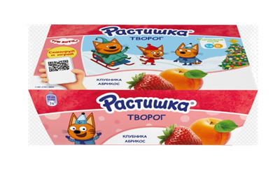 Творог Растишка Клубника-Абрикос 6*45гр. - фото 34408