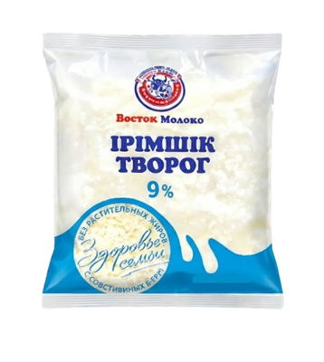 Творог Восток Молоко жир 9% 250гр - фото 34430