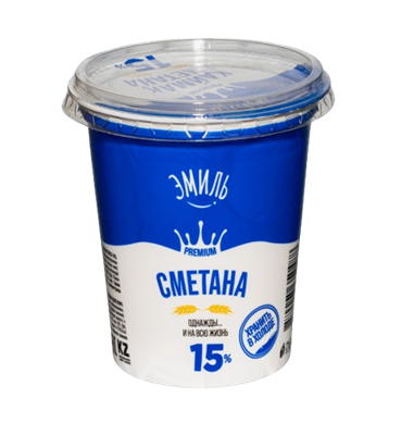 Сметана Эмиль 380гр жир 15% - фото 34432