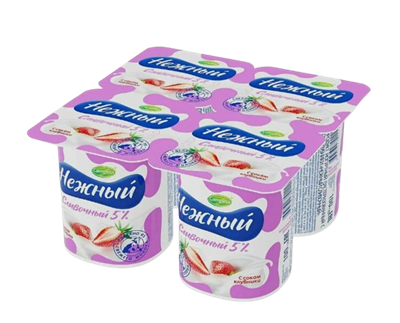 Campina Нежный 100гр жир 5% Клубника - фото 34440