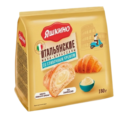 Мини-Круассаны со сливочным кремом 180гр - фото 34452