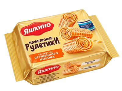Рулетики вафельные со сгущенным молоком 160гр - фото 34456