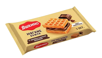 Мягкие вафли c шоколадным кремом 120гр - фото 34459