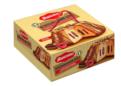 Кекс Яшкино с вишневым джемом и шоколадным кремом 500гр - фото 34460