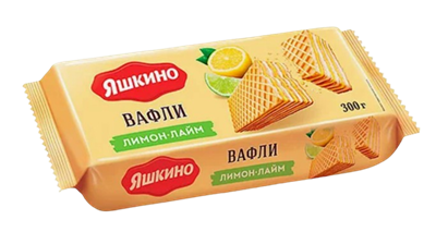 Вафли Яшкино со вкусом лимон-лайм 300гр - фото 34469