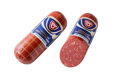 Сервелат Омский бекон Европейский варено-копченый 380гр - фото 34490