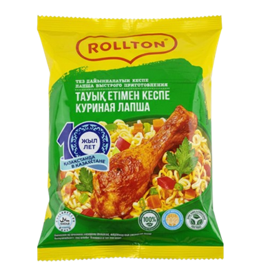 Лапша Роллтон куриная пакет 85гр  - фото 34620