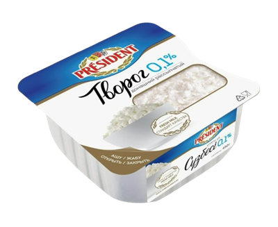 Творог Домашний Рассыпчатый Президент 0% 450 гр - фото 34706