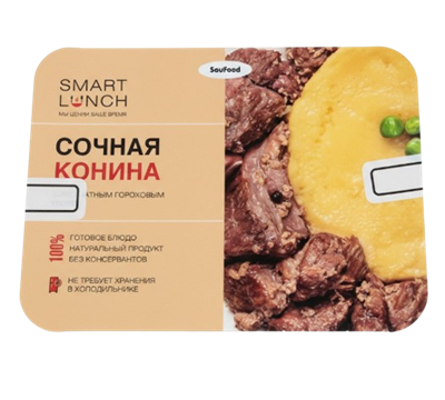 Сочная конина с гороховым пюре Sau Food SMART LUNCH 300гр - фото 34822