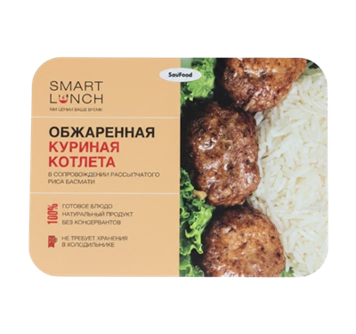 Котлета куринная обж. с рисом Sau Food SMART LUNCH 300гр - фото 34834