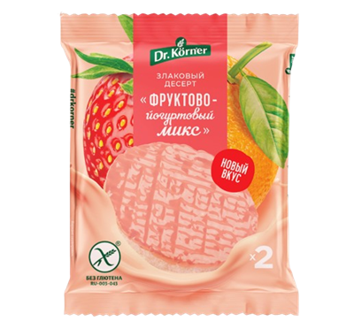 Злаковый десерт Dr. KORNER фруктово-йогуртовый микс 34гр  - фото 35063