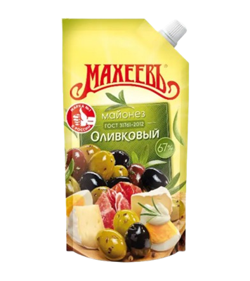 Майонез Махеев Оливковый 190 гр 67% - фото 35129