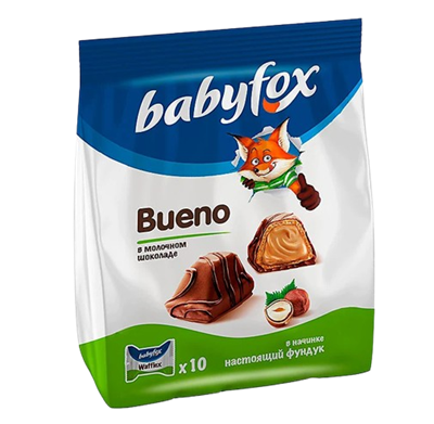 Конфеты вафельные Babyfox bueno 100гр - фото 35160