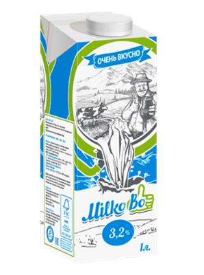 Молоко концентрированное MilkoВо 3,2% 1 л - фото 35338