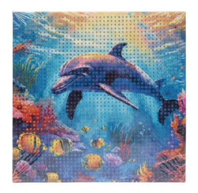 Мозаика Алмазная ВКМ008 Дельфин 20*20см  - фото 35418